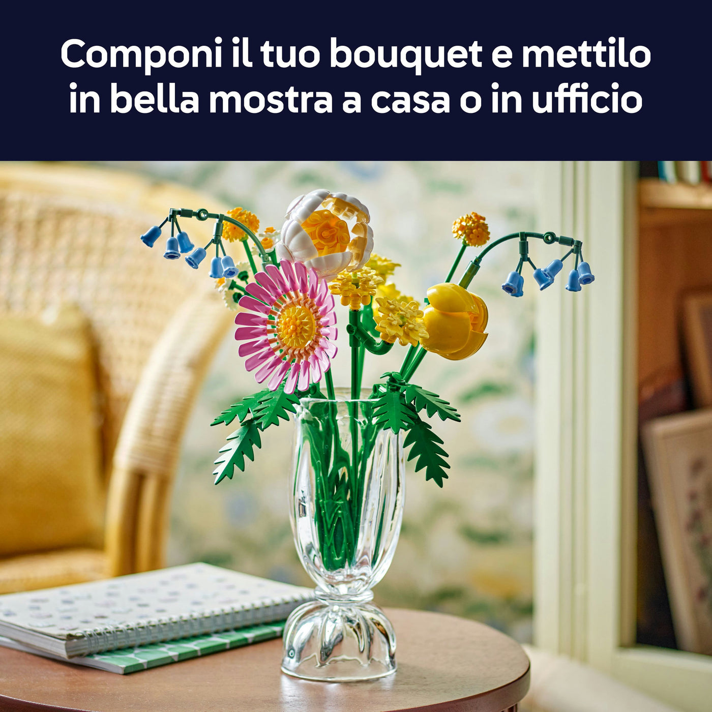 Bouquet di fiori estivi fotografia promozionale "Componi il tuo bouquet e mettilo in bella mostra a casa o in ufficio"