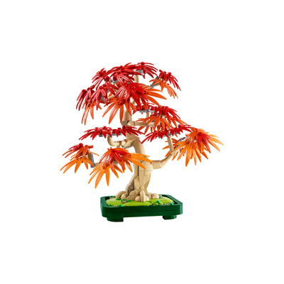 Bonsai di acero rosso giapponese visione frontale del set lego completo