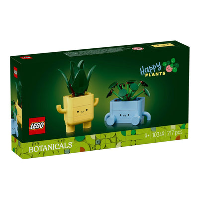 Piantine felici visione con prospettiva laterale della scatola del set lego