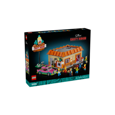 The Simpsons™: Krusty Burger visione con prospettiva laterale della scatola del set lego