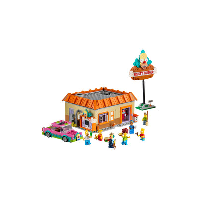 The Simpsons™: Krusty Burger visione con prospettiva laterale del set lego costruito