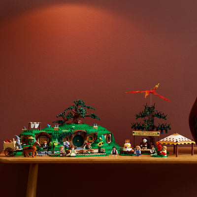 Il Signore degli Anelli: la Contea fotografia del set lego in ambiente domestico da esposizione