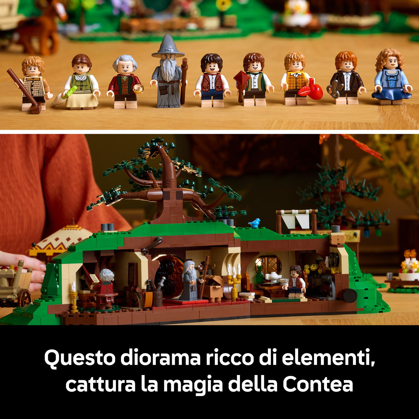 Il Signore degli Anelli: la Contea visione dettaglio minifigure incluse nel set lego