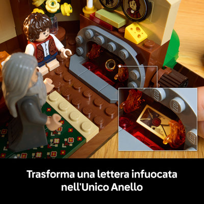 Il Signore degli Anelli: la Contea visione dettaglio lettere infuocata nell'Unico Anello
