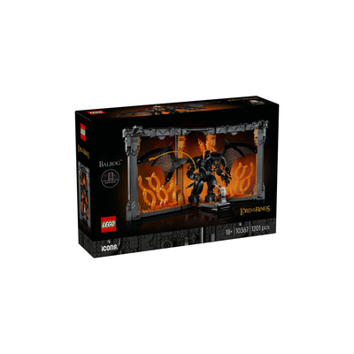 Il Signore degli Anelli: Book Nook del Balrog™ visione con prospettiva laterale della scatola del set lego