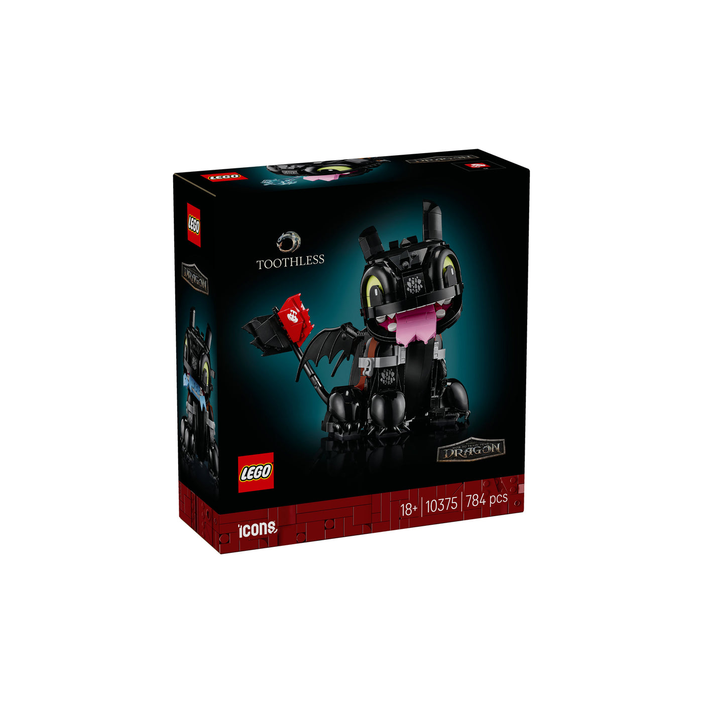 Dragon Trainer: Sdentato visione con prospettiva laterale della scatola del set lego