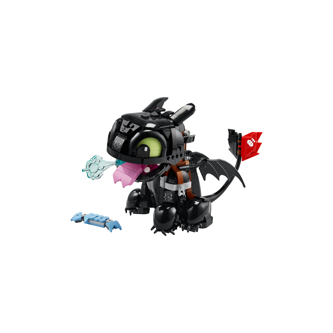 Dragon Trainer: Sdentato visione con prospettiva laterale del set lego costruito