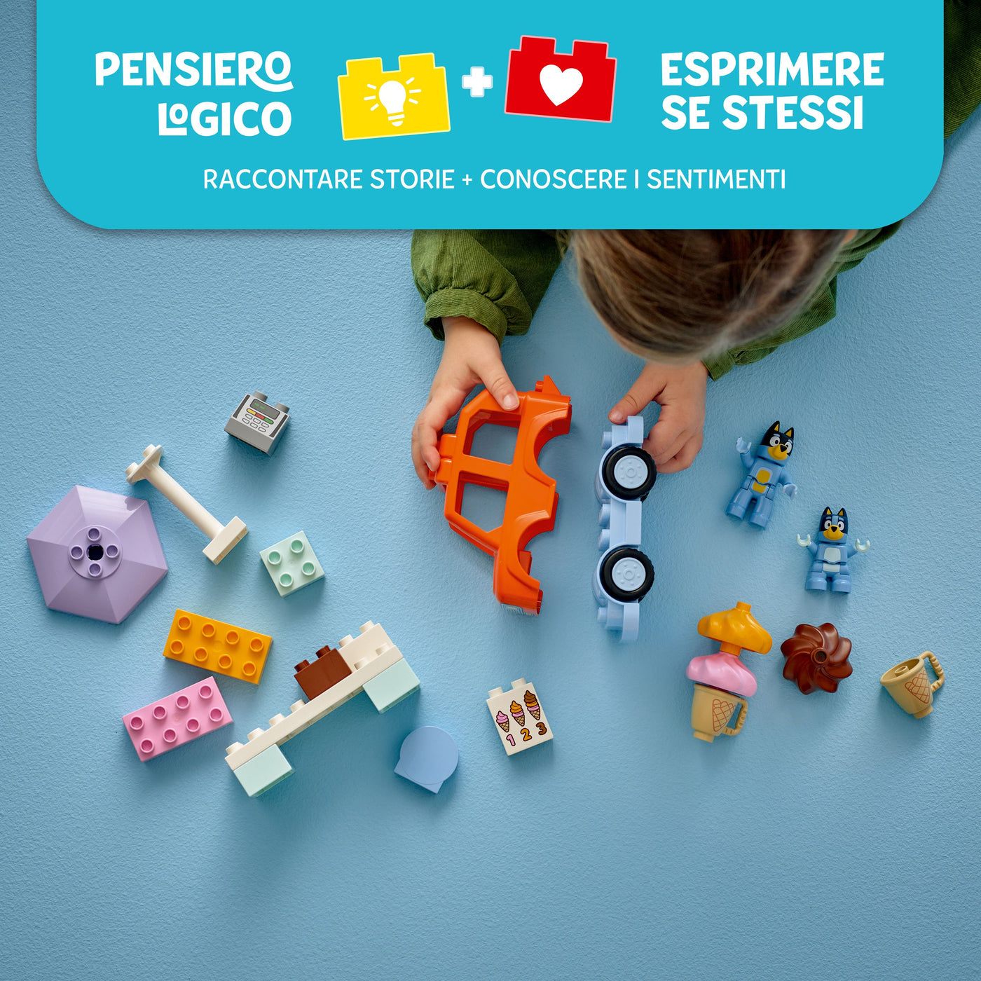 Visita alla gelateria di Bluey fotografia promozionale del set duplo