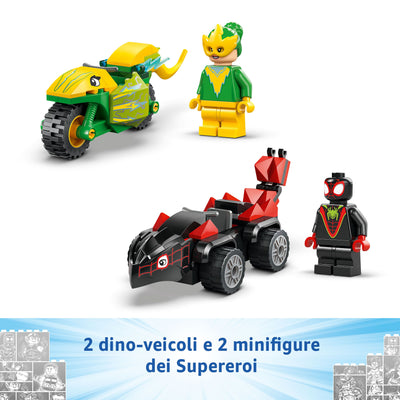 Inseguimento sui dino-veicoli di Spin ed Electro