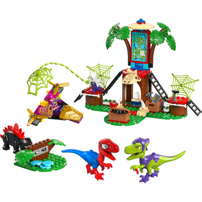 Battaglia con il raptor al quartier generale sull’albero di Spider-man e Gobby