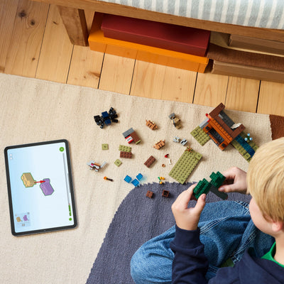 Spedizione nella miniera dell’armadillo fotografia dall'alto del dest lego in costruzione