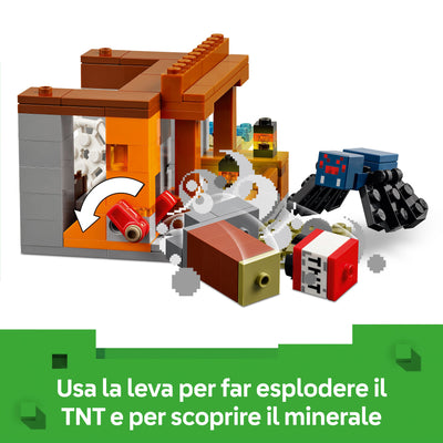 Spedizione nella miniera dell’armadillo visione dettaglio "Usa la leva per far esplodere il TNT e per scoprire il minerale"