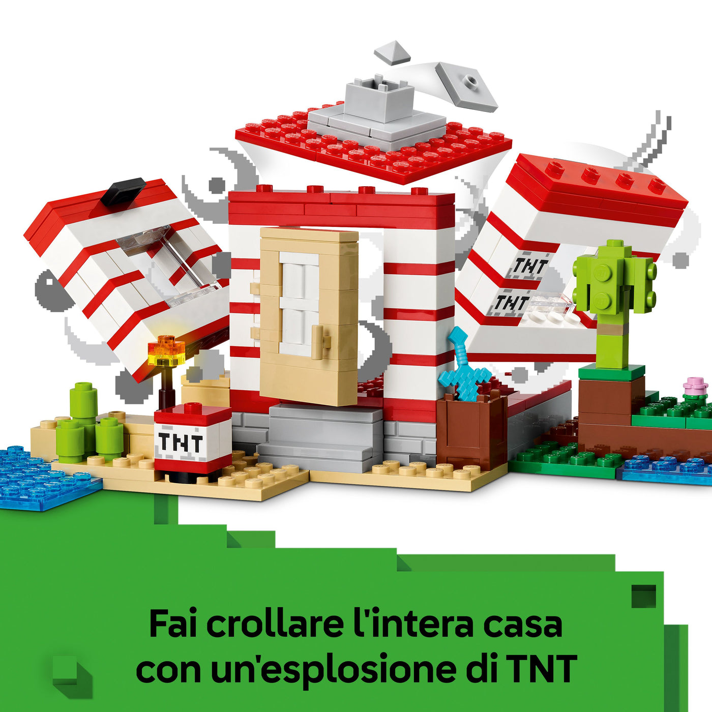 Casa nella giungla esplosiva visione dettaglio mobilità del set lego