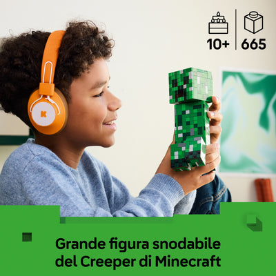 Creeper fotografia promozionale "Grande figura snodabile del Creeper di Minecraft"