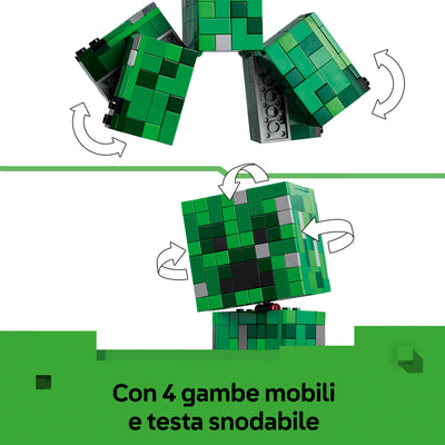 Creeper visione dettaglio mobilità del set lego
