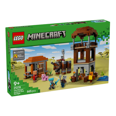 L’avamposto del saccheggiatore e predone visione con prospettiva laterale della scatola del set lego