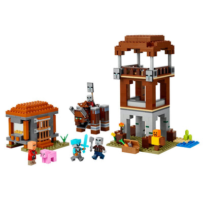 L’avamposto del saccheggiatore e predone visione con prospettiva laterale del set lego completo