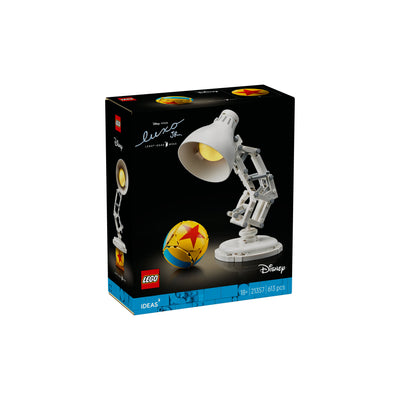 Disney Pixar Luxo Jr. visione con prospettiva laterale della scatola del set lego