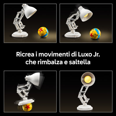 Disney Pixar Luxo Jr. visione dettaglio mobilità del set lego