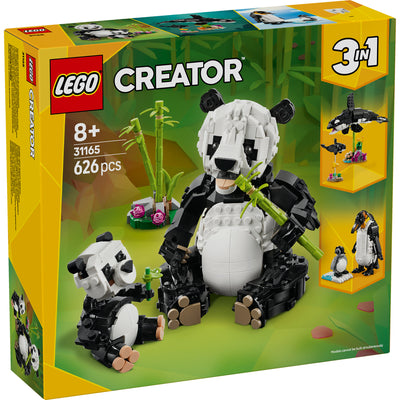 Animali selvatici: famiglia di panda