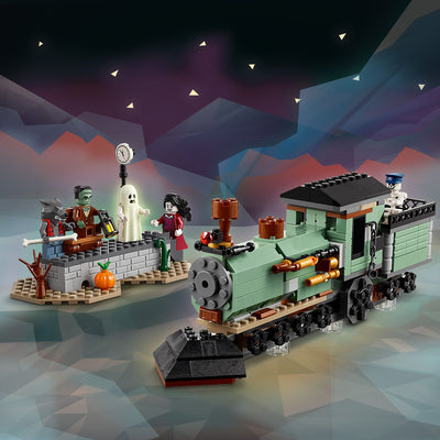 Villa Spettrale visione del set lego costruito come treno fantasma