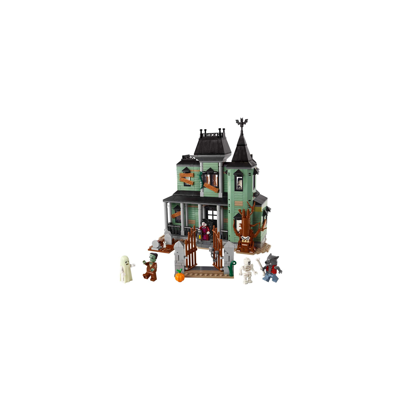 Villa Spettrale visione con prospettiva laterale del set lego costruito