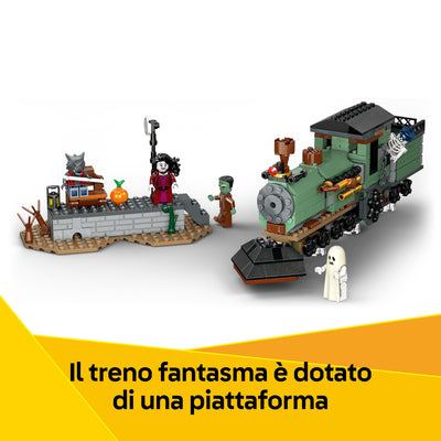 Villa Spettrale visione del set lego costruito come treno fantasma
