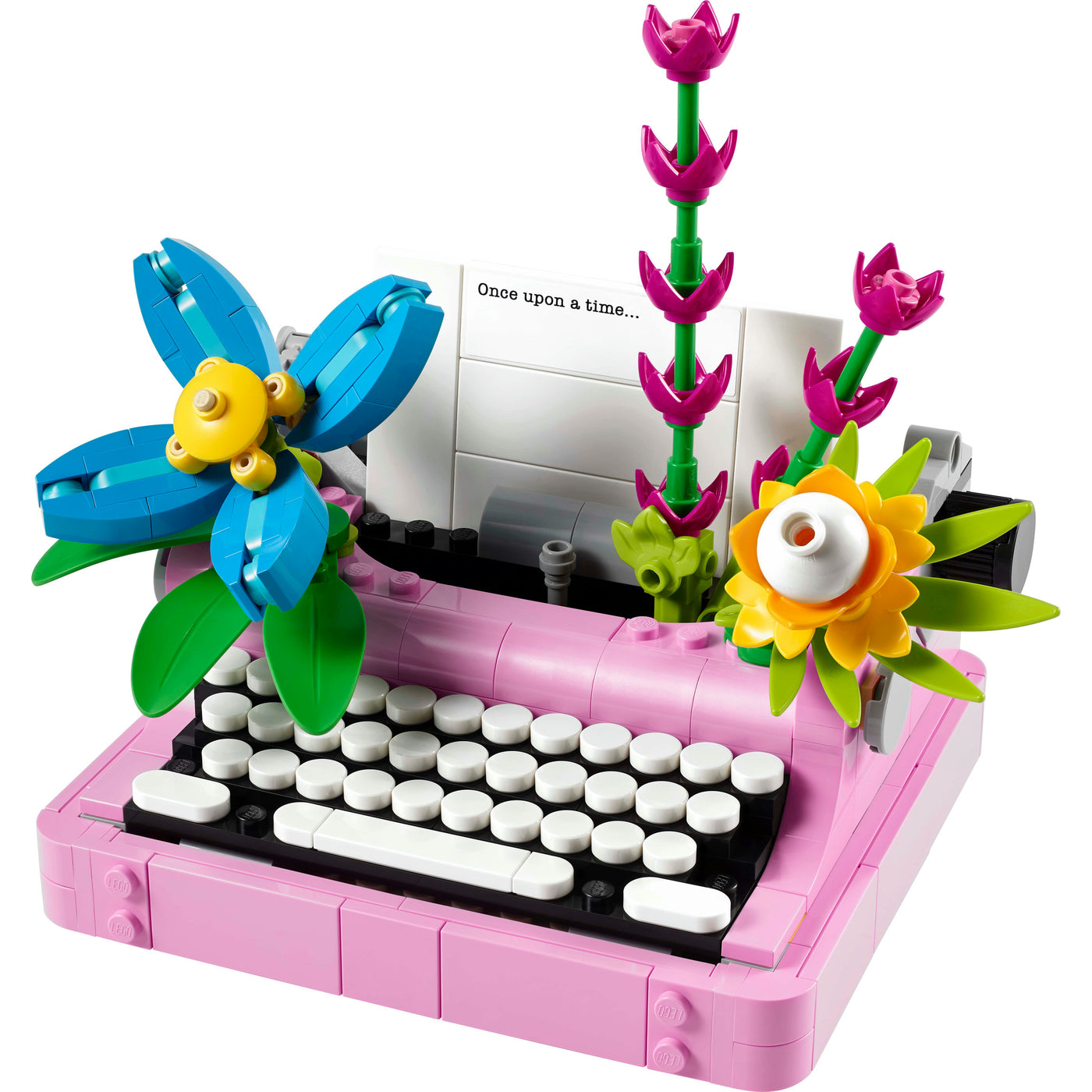 Macchina da scrivere con fiori