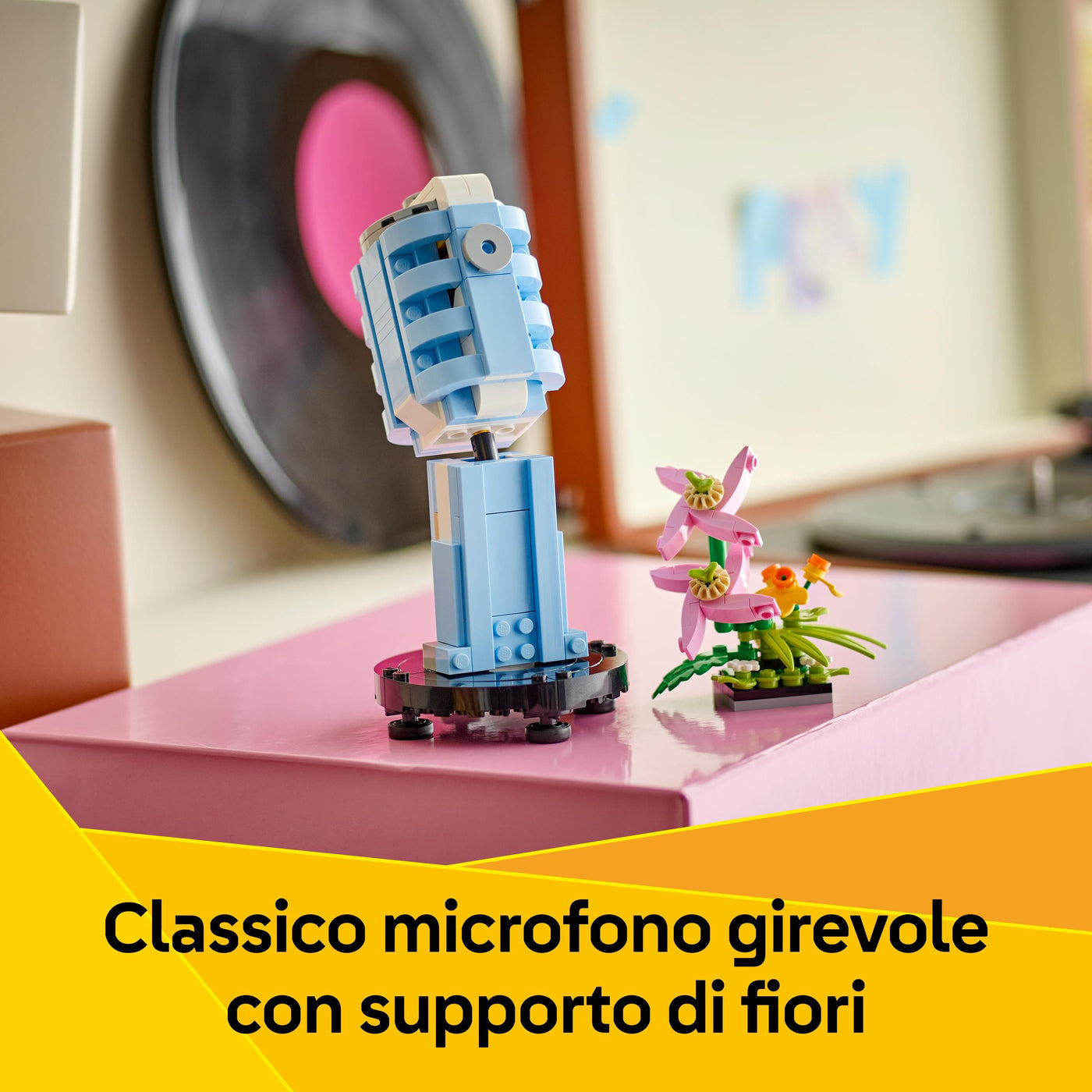 Giradischi con fiori