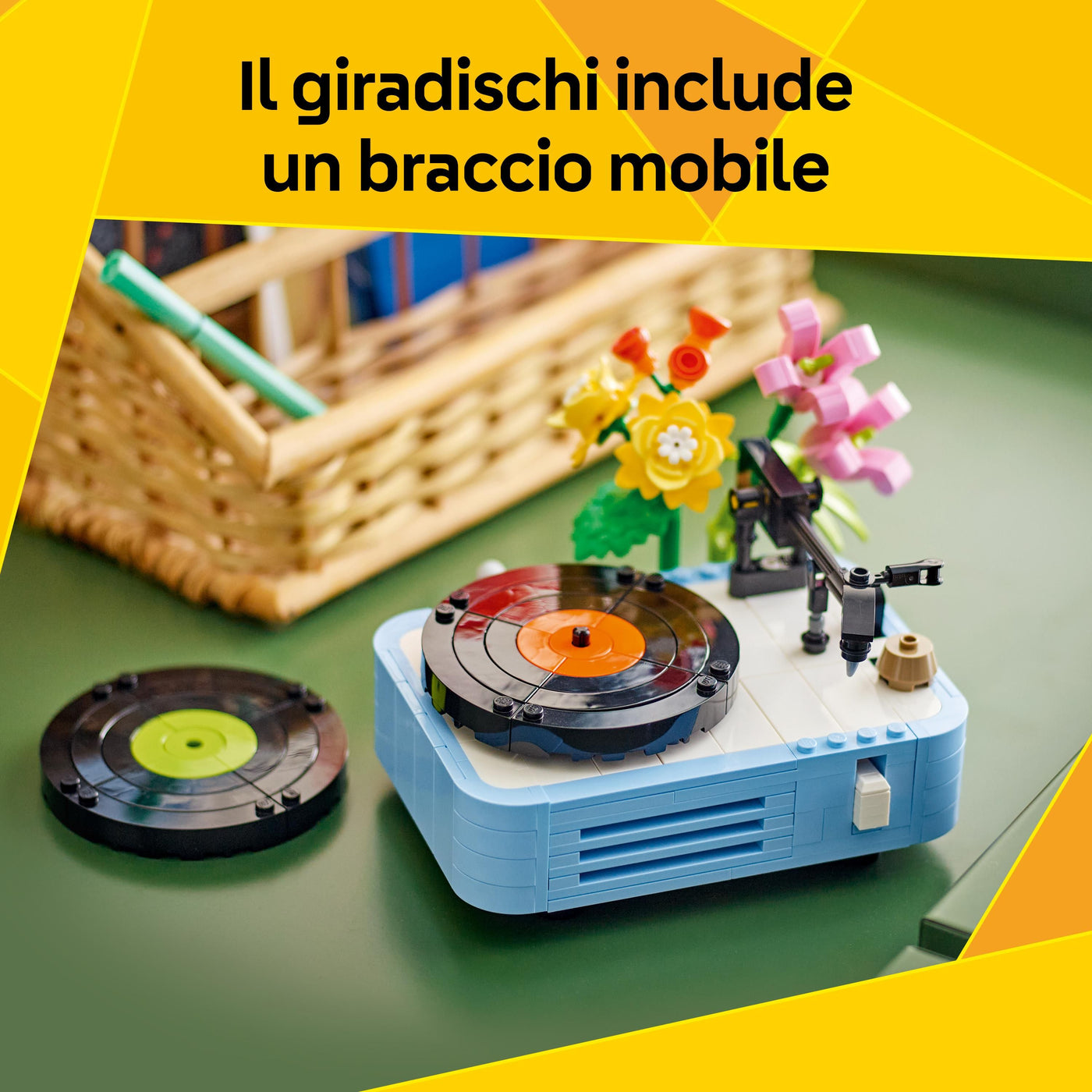 Giradischi con fiori