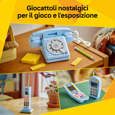 Telefono retrò fotografia promozionale "Giocattoli nostalgici per il gioco e l'esposizione"