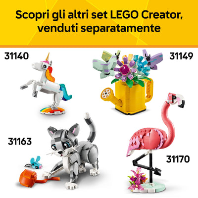 Castello degli unicorni fotografia promozionale "Scopri gli altri set LEGO Creator, venduti separatamente"