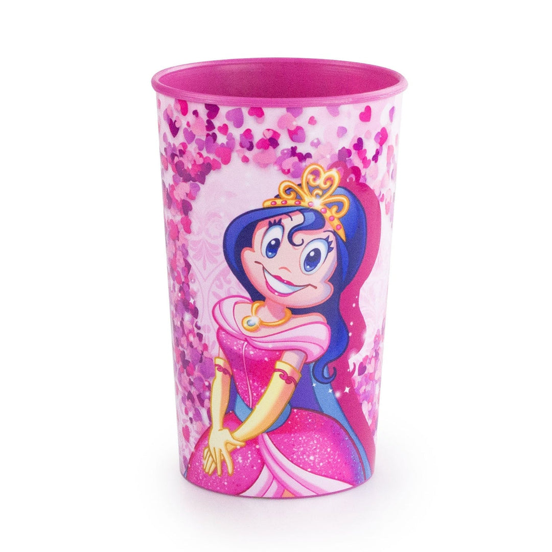 12 bicchieri di plastica da 680,4 g, con fiocco rosa, set regalo