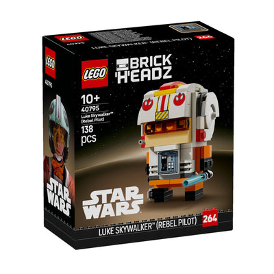 Luke Skywalker (pilota ribelle) visione con prospettiva laterale della scatola del set lego