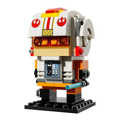 Luke Skywalker (pilota ribelle) visione con prospettiva laterale del set lego costruito