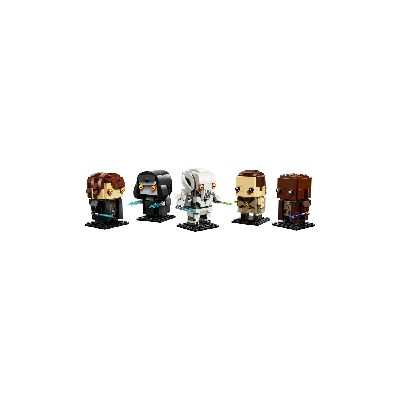 Eroi e cattivi La vendetta dei Sith visione frontale del set lego completo