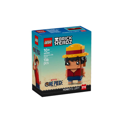 Personaggio di Monkey D. Luffy visione con prospettiva laterale della scatola del set lego