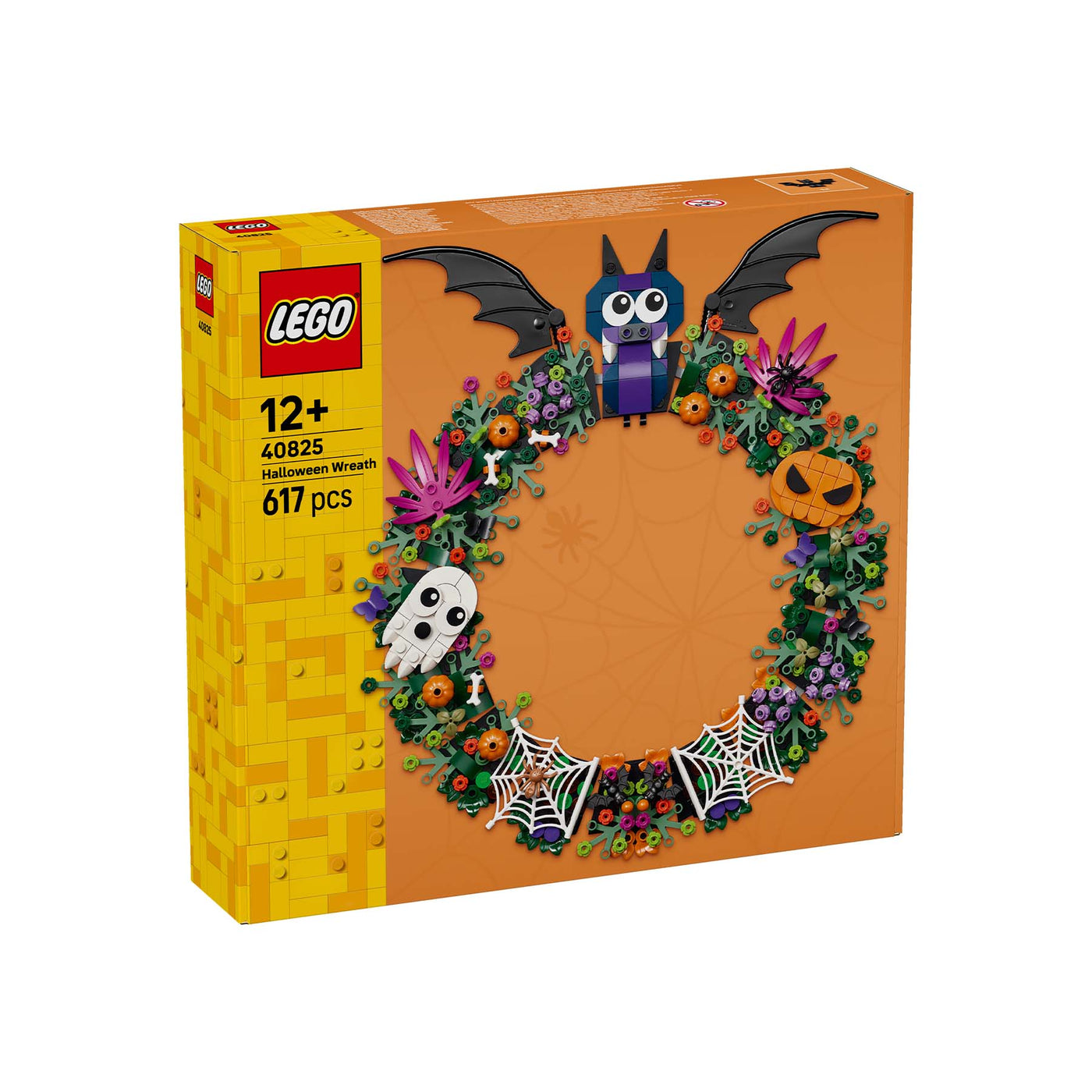 Ghirlanda di Halloween visione con prospettiva laterale della scatola del set lego