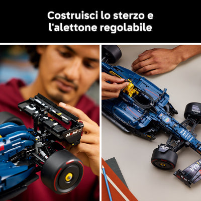 Monoposto F1 Oracle Red Bull Racing RB20 visione dettaglio sterzo e alettone regolabile