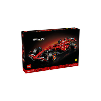Monoposto F1 Ferrari SF-24 visione con prospettiva laterale della scatola del set lego