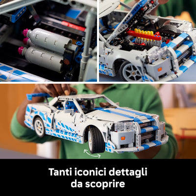 Auto Nissan Skyline GT-R (R34) 2 Fast 2 Furious visione dettagli del set lego