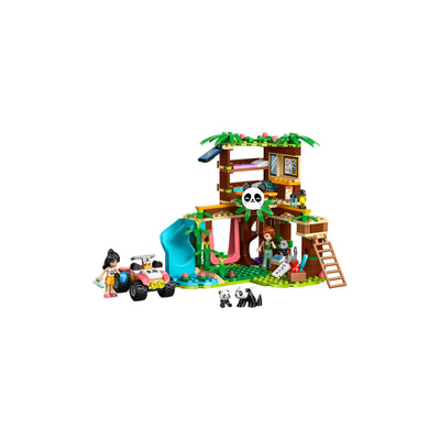 Il Santuario dei Panda visione con prospettiva laterale del set lego costruito