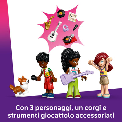 Negozio di musica e appartamento visione dettaglio minibamboline incluse nel set lego