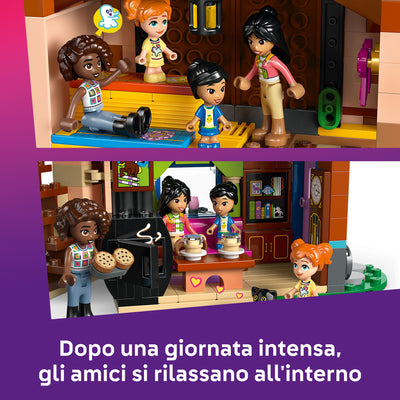 Ranch e scuderia dei pony fotografia promozionale "Dopo una giornata intensa, gli amici si rilassano all'interno"