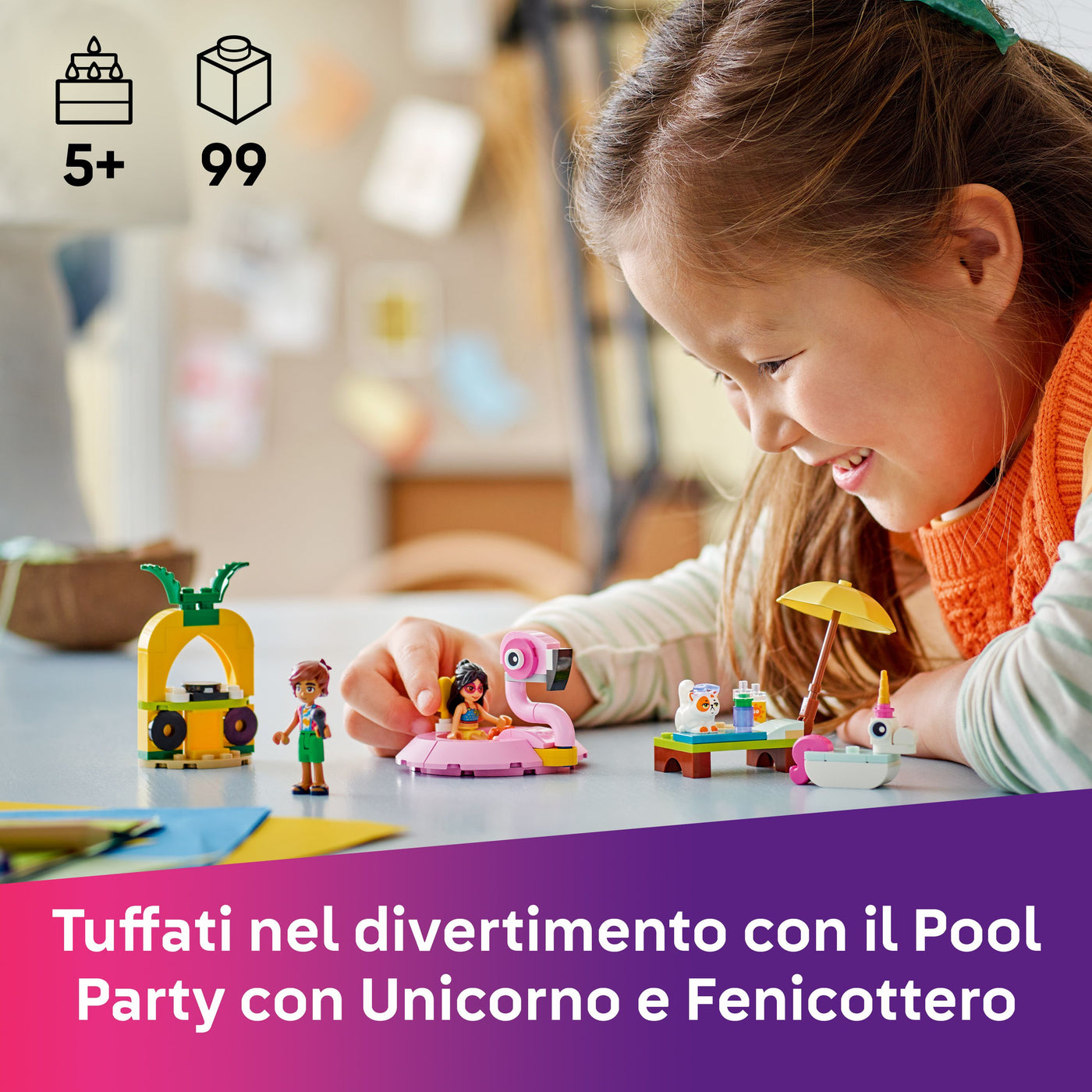 Pool Party con unicorno e fenicottero fotografia promozionale "Tuffati nel divertimento con il Pool Party con Unicorno e Fenicottero"