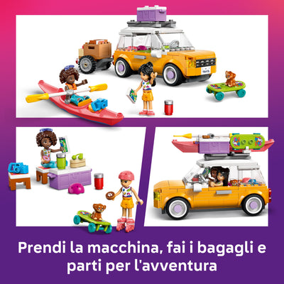Viaggio in auto con il cucciolo visione dettaglio accessori inclusi nel set lego