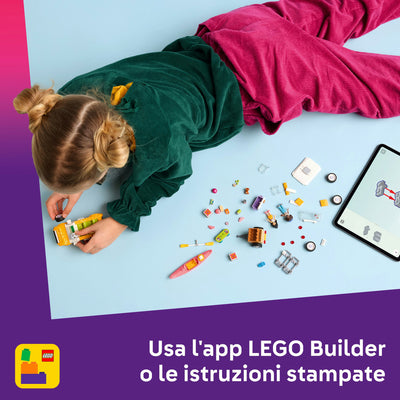 Viaggio in auto con il cucciolo fotografia promozionale "Usa l'app LEGO Builder o le istruzioni stampate"