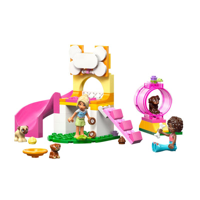 Il parco giochi dei cuccioli visione frontale del set lego costruito