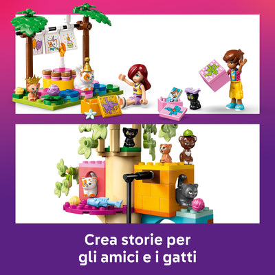 Festa di compleanno felina e Casa sull’albero visione dettaglio accessori inclusi nel set lego