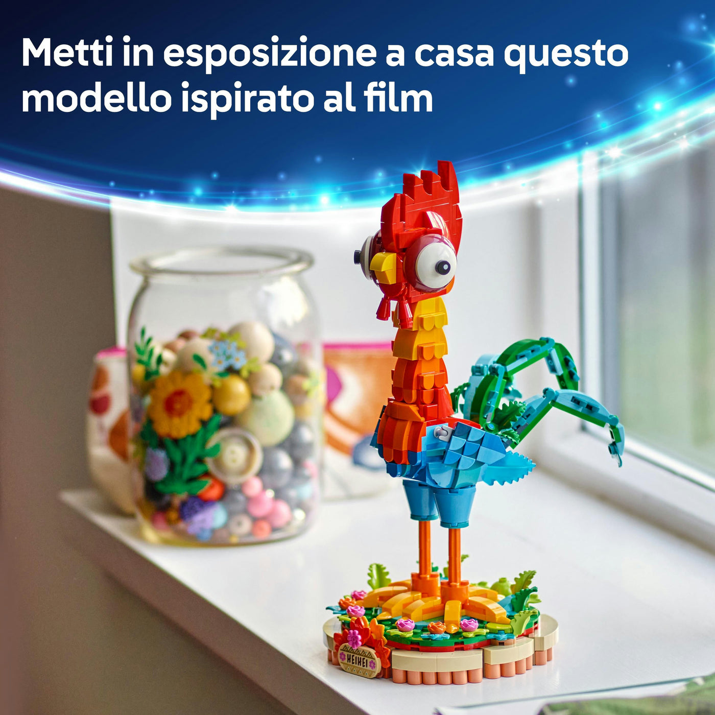 HeiHei fotografia promozionale "Metti in esposizione a casa questo modello ispirato al film"